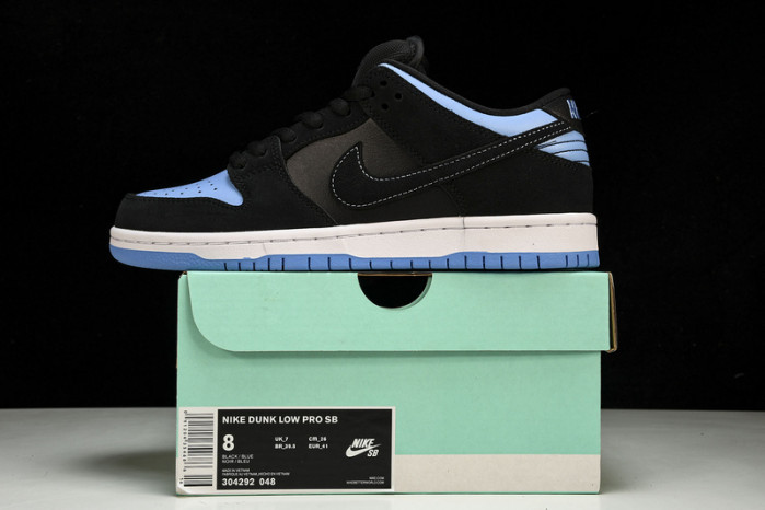 nike sb dunk low black university blue - 304292-048