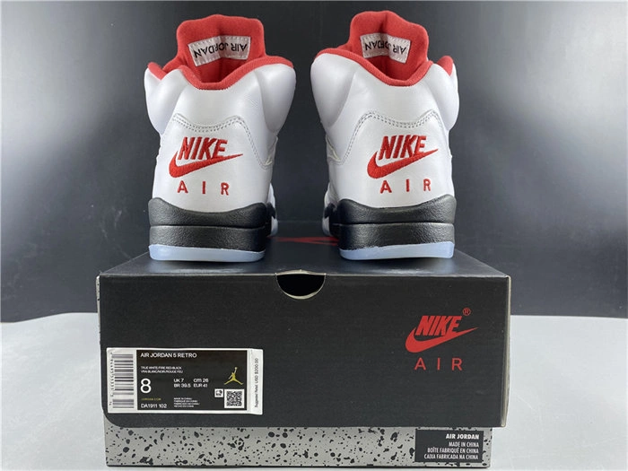 Jordan5 Fire Red Silver Tongue DA1911- SoftTouch 4023