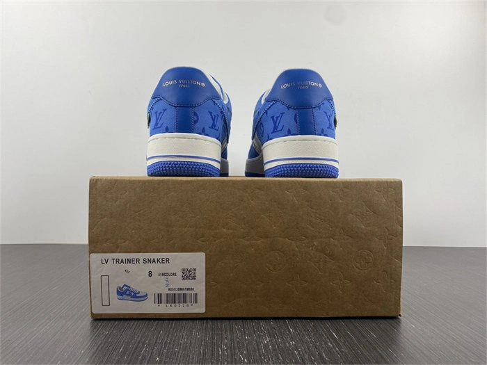 LV Nike Air Force 1 Low By Virgil Abloh White Royal Effortless 5147
