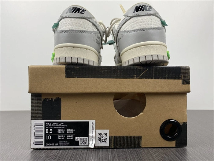 Affordable Nike Dunk Low Off-White Lot 42 DM1602- 5078