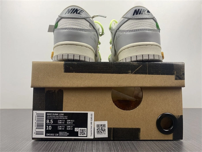 Packable Nike Dunk Low Off-White Lot 43 DM1602- 5085