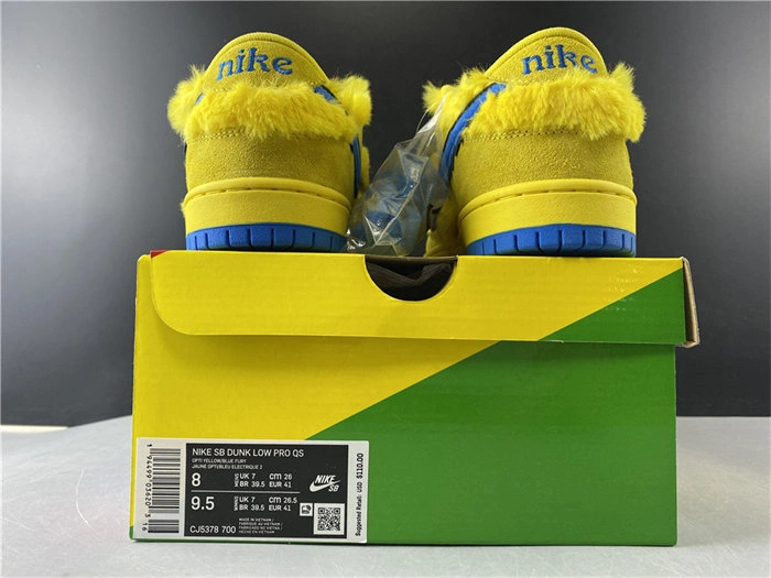 Nike SB Dunk Low Grateful Dead Bears Opti Yellow CJ5378- Neat 4896