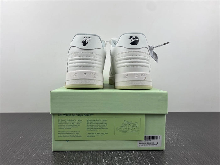 OFF-WHITE Out Of Office OOO Low Tops For Walking White Black OMIA189R21LEA EyeCatching 3125