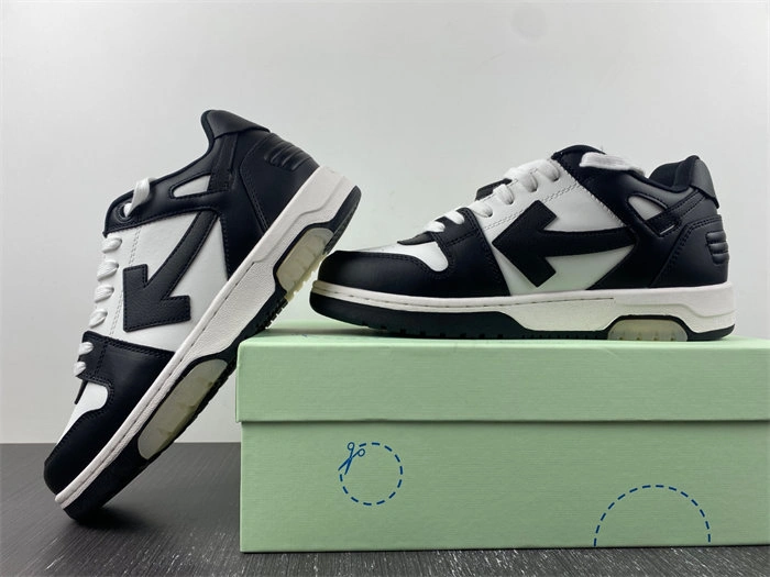 OFF-WHITE Out Of Office OOO Low Tops White Black White OMIA189C99LEA GoodFit 3108